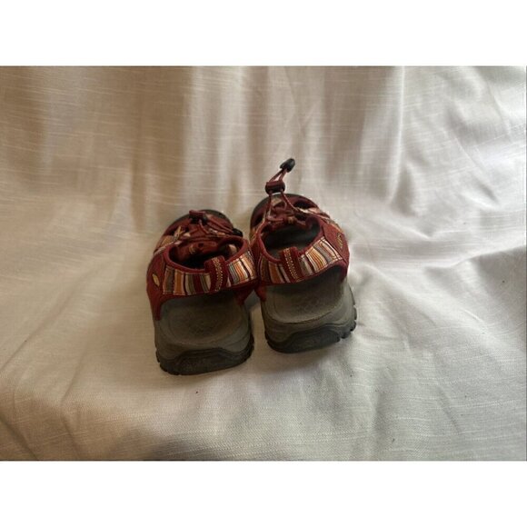 Keen Newport Walking Sandals Size 7M Womens Red Stripe Sport Athletic Waterproof - Picture 3 of 6